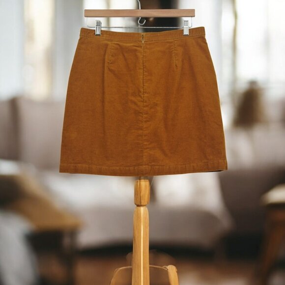 J.Crew Curvy Corduroy Mini Skirt in Camel (Size 8) - Picture 5 of 10